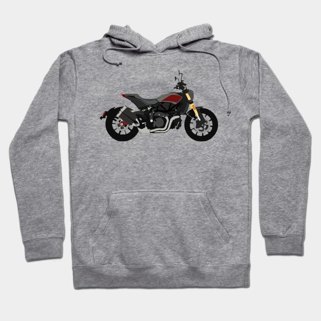 Motorcycle Indian Ftr 1200 S Hoodie by WiredDesigns